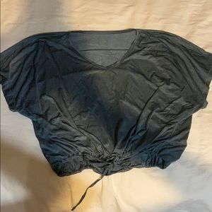 Lululemon cinched green short sleeve